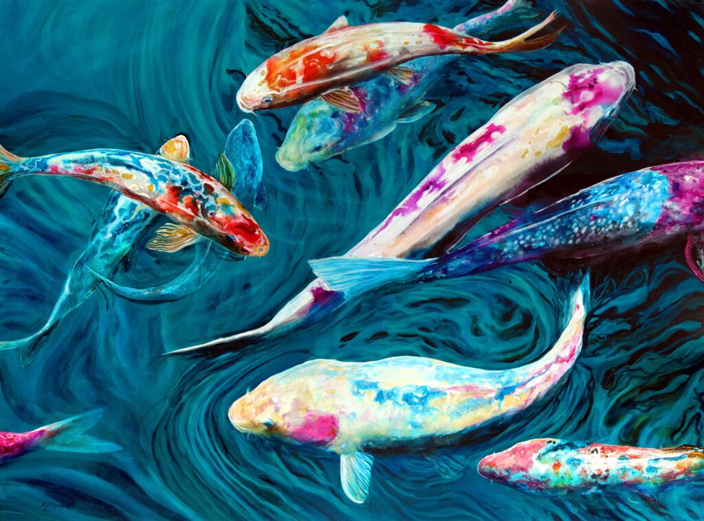 RJ Marchand, In The Mix , Acrylic and Watercolour on Canvas