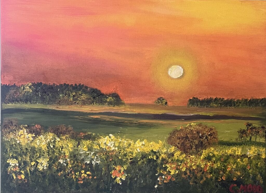Carmen Mood, Sunset, Oils