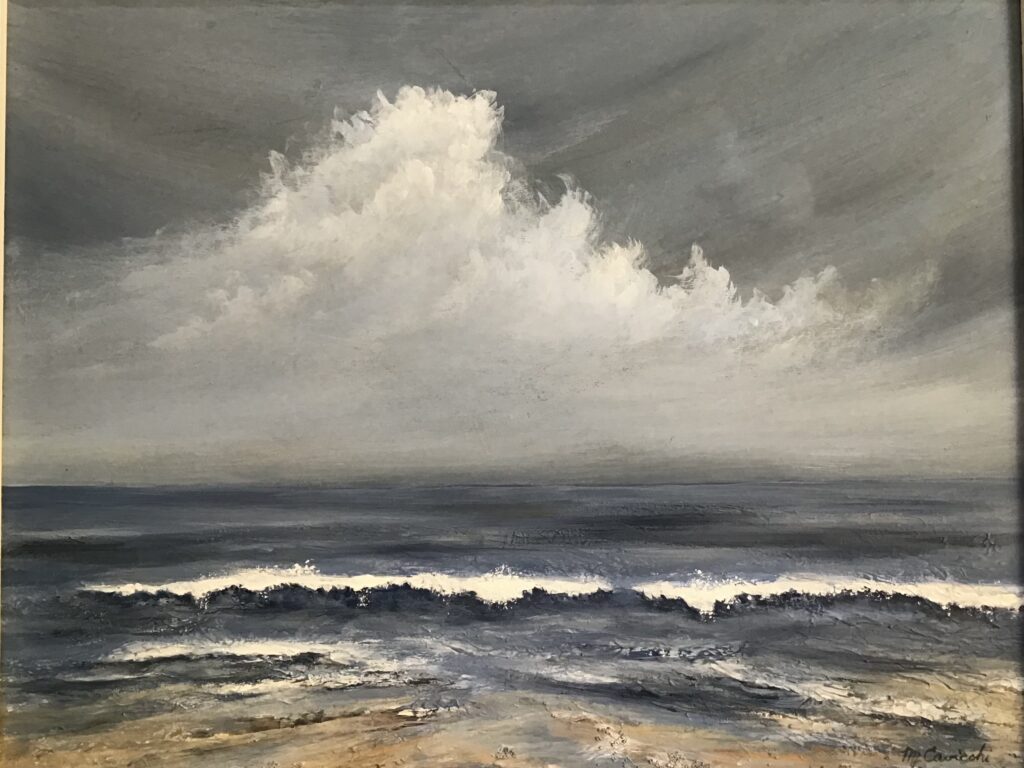 MJ Cavicchi, Seaside Clouds, Acrylics