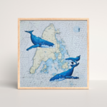 Jessica Seward, Family Swim, Gouache