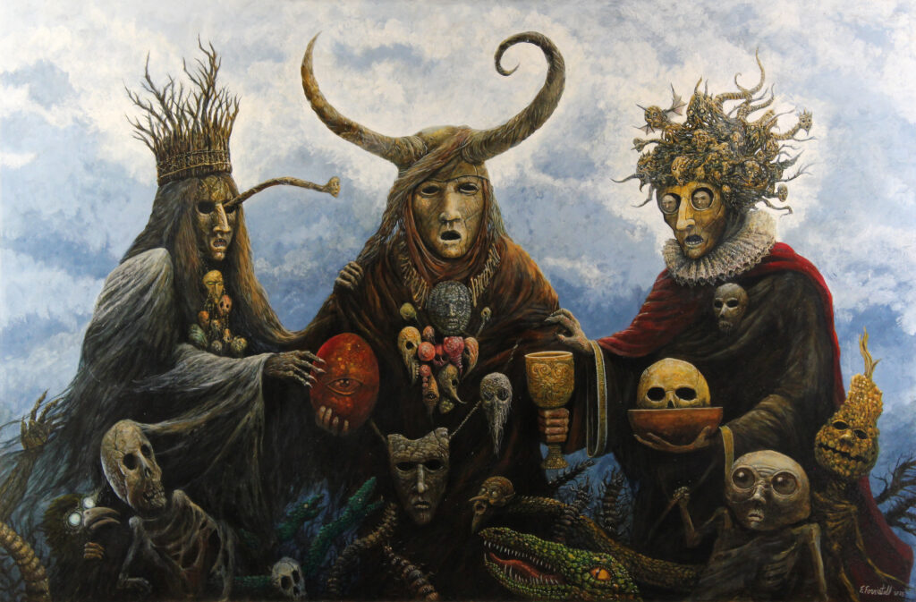 Frank Forrestall, The Elder Three, Acrylics