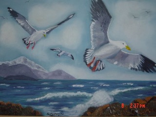 Judith Obelnycki, Alice Faye and her Gulls, Oils