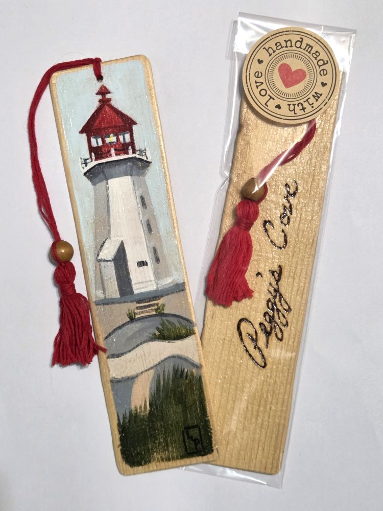 Lyndsey Stacey-Pettipas, Peggys Cove Lighthouse Bookmarks, Acrylic on Wood