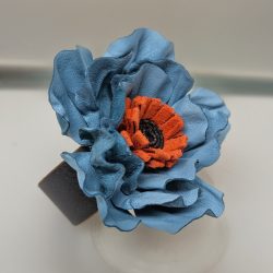 Shannon Gough, Flower Shawl Cuff, Reclaimed Leather