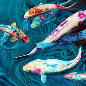 RJ Marchand, In The Mix , Acrylic and Watercolour on Canvas