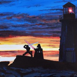 Xander Martel, Duel at Peggy's Cove, Acrylic