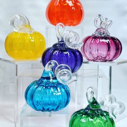 Peggy’s Cove Glass, Pumpkins, Blown Glass